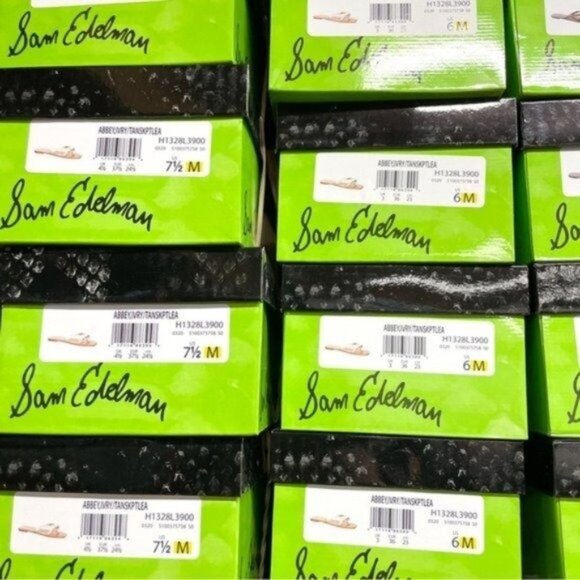 SAM EDELMAN Abbey Flip Flop Sandal in Off White Snake Print - NEW - 6 / 7.5 - Picture 8 of 9